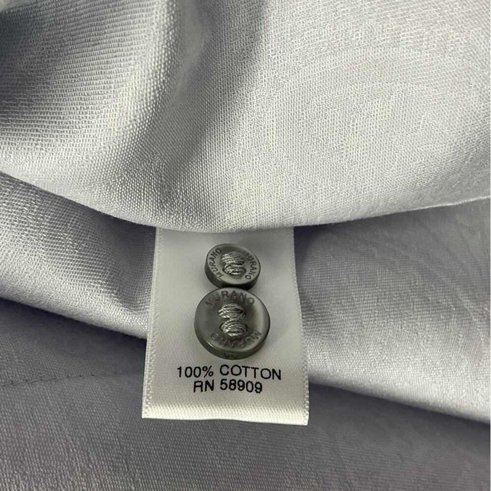 Murano Shirt Men's Size L Silver Paisley Liquid Luxury Button Down Business Soft - Picture 6 of 11